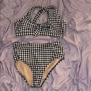 Checkered bathing suit